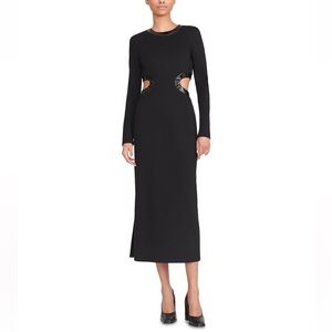 NWT STAUD Black Cutout Maxi Dress - Sz S